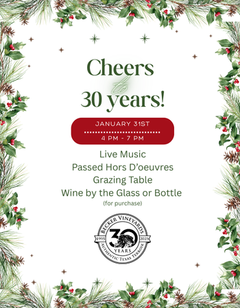 Cheers to 30 Years Reception