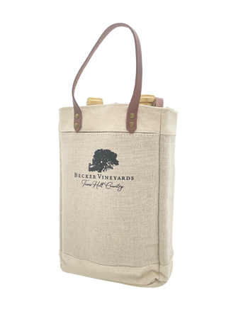 Jute Two Bottle Tote