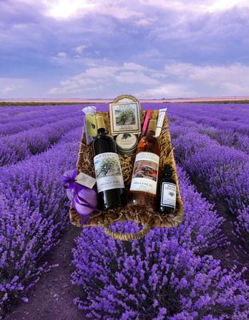 Valentine Wine & Lavender Basket 2023