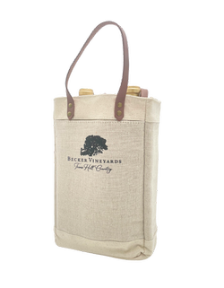 Jute Two Bottle Tote